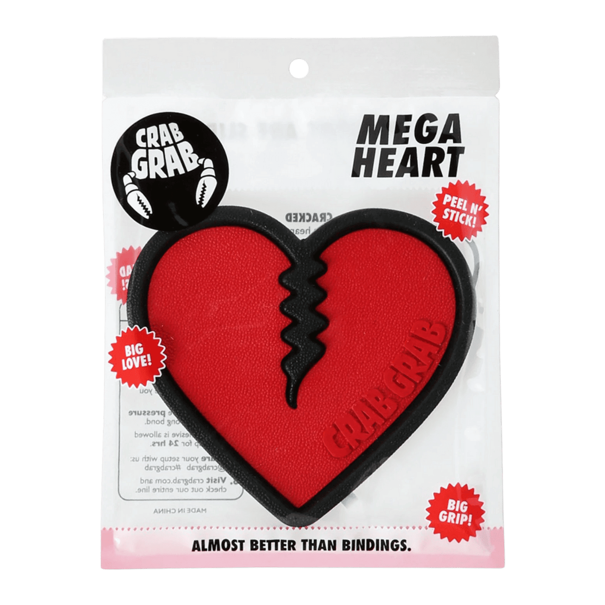 CRAB GRAB MEGA HEART FOAM TRACTION STOMP PAD - RED_MAIN IMAGE