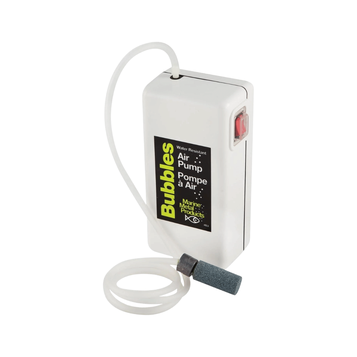 MARINE METAL BUBBLES AIR PUMP - WHITE