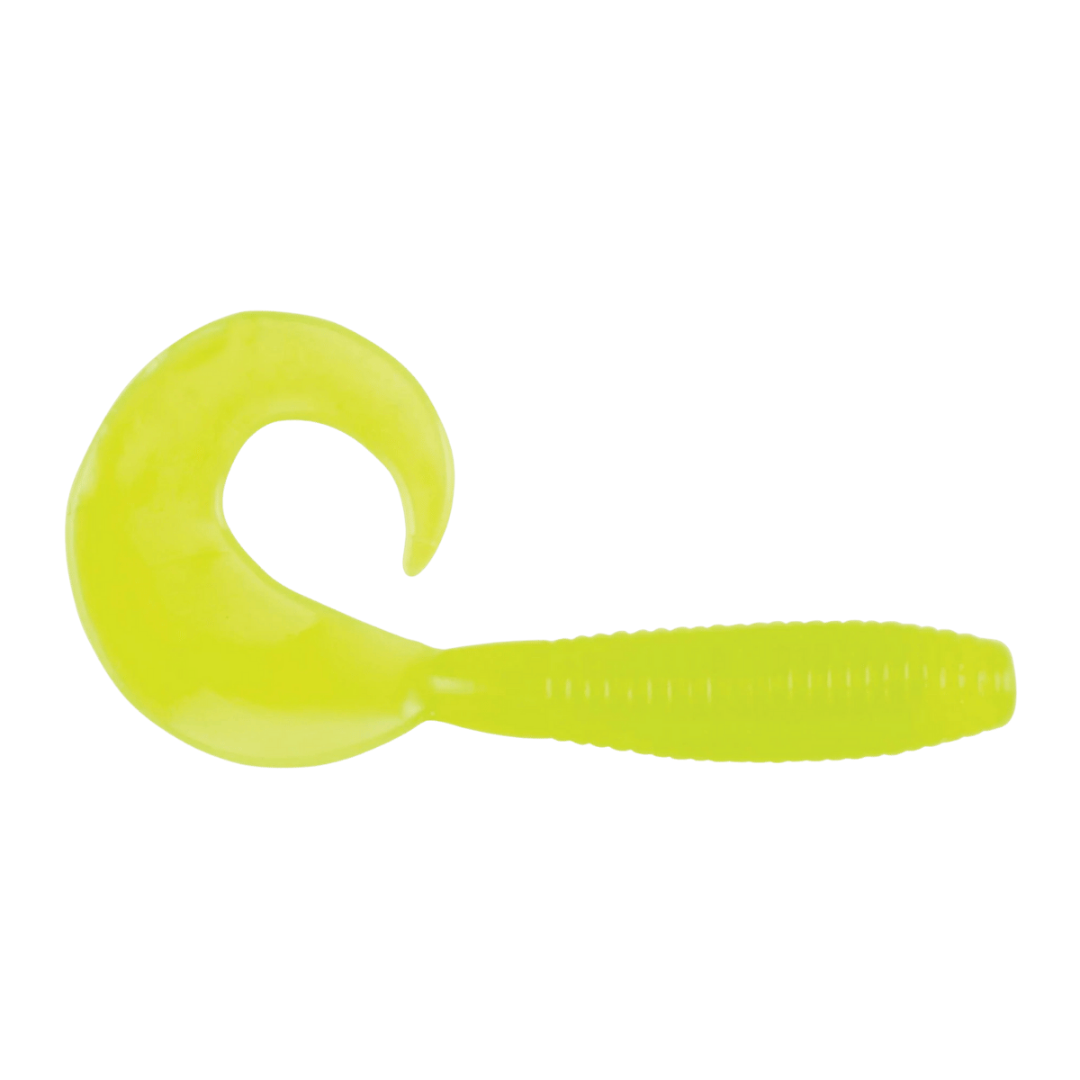 BERKLEY POWERBAIT POWER GRUBS FISHING LURE 4 IN MILKY CHARTREUSE