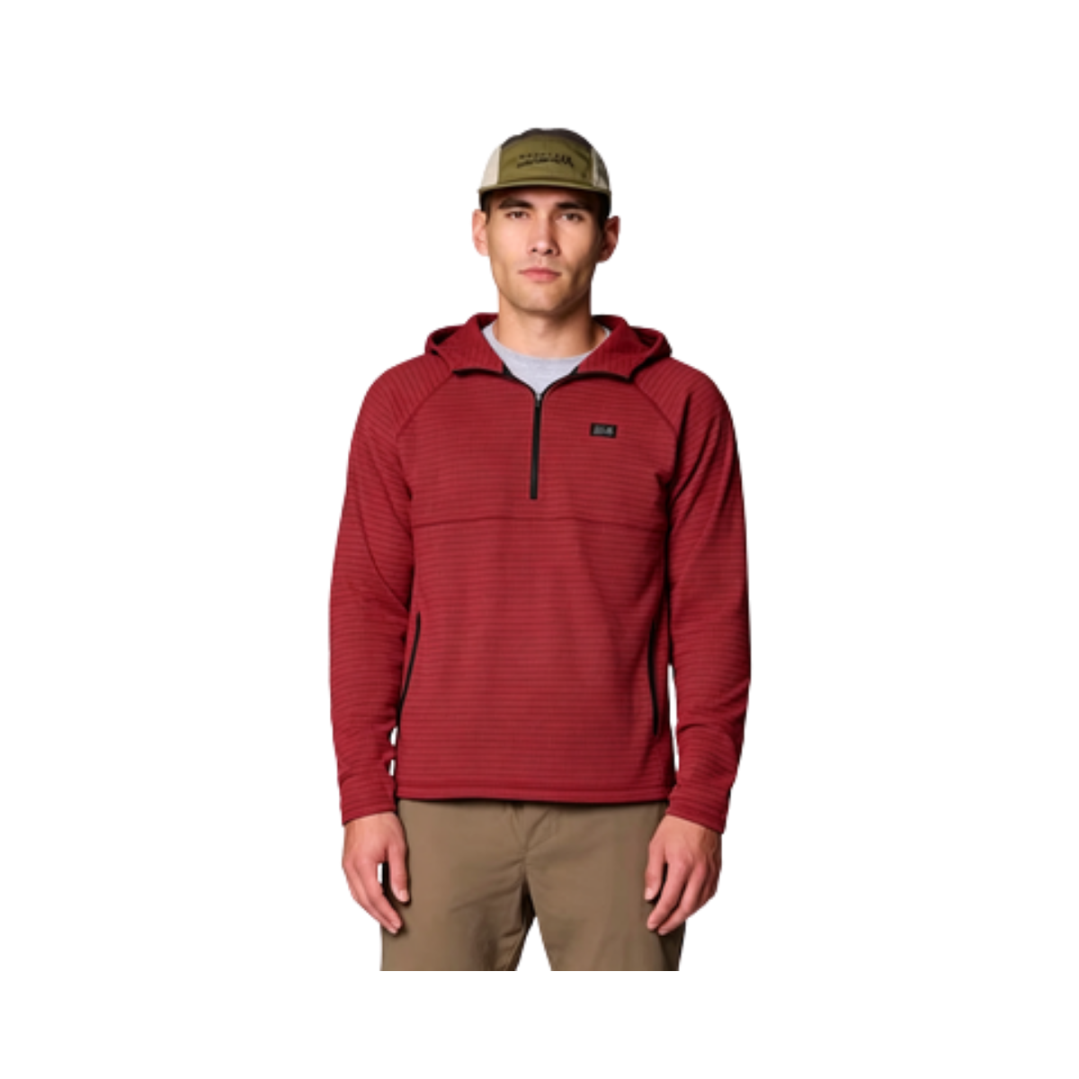 MOUNTAIN HARDWEAR SUMMIT GRID ZIP HOODY MARS RED