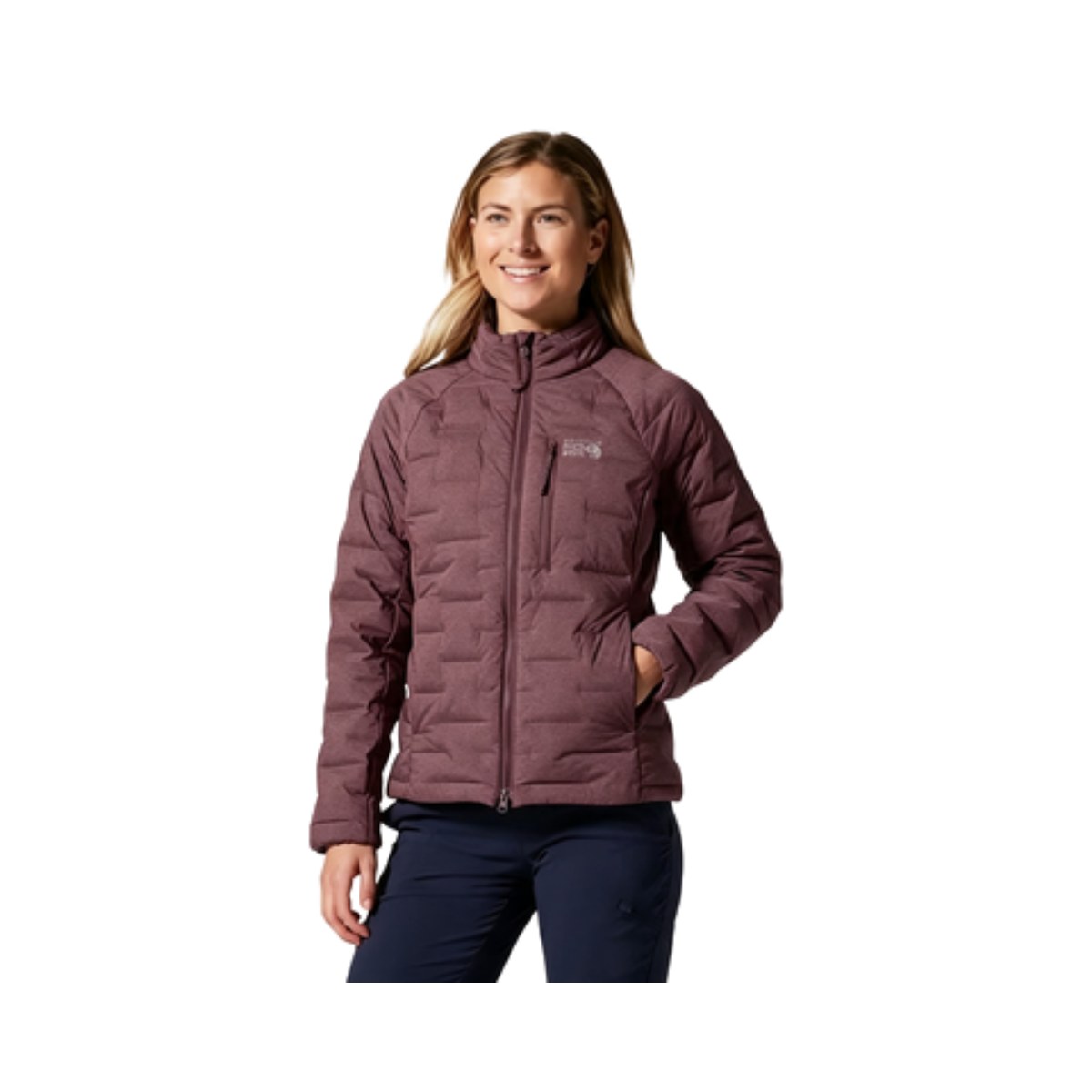MOUNTAIN HARDWEAR W STRETCHDOWN JACKET VOLCANIC HEATHER