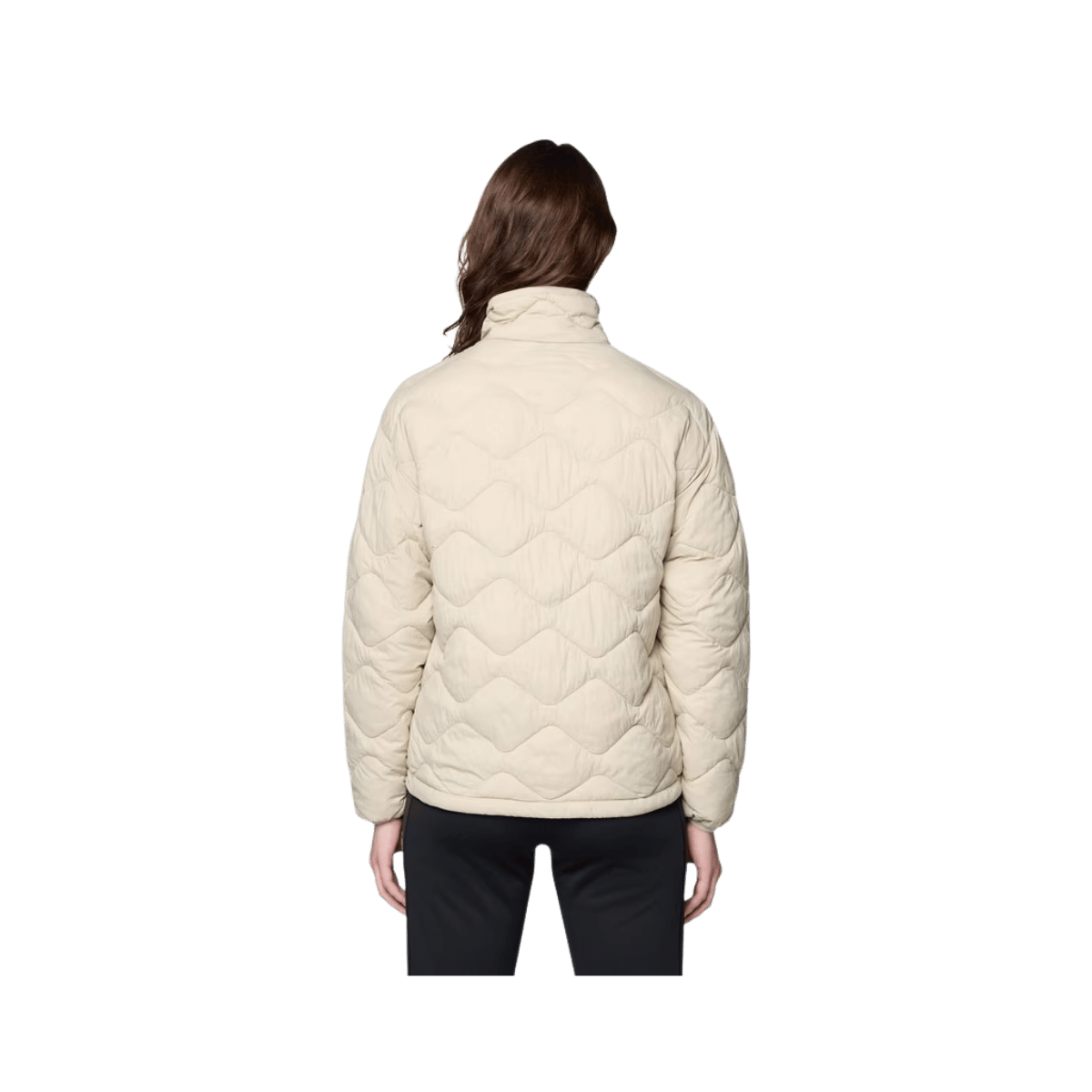 MOUNTAIN HARDWEAR WOMEN'S SEEK OUT SNAP NECK PULLOVER - FOSSIL, BACK ANGLE, SM, MD, LG, XL
