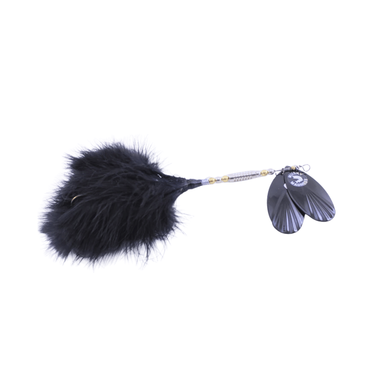 MUSKY MADNESS BAITS MARABOU TAIL MUSKY LURE BLACK
