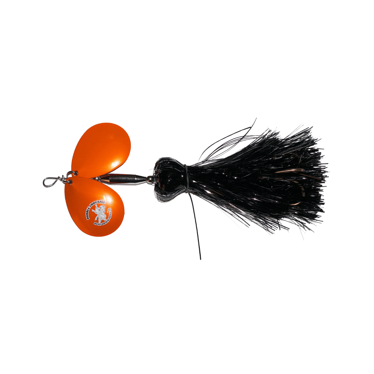 MUSKY MAYHEM TACKLE DOUBLE SHOWGIRL 8IN BLACK/ORANGE