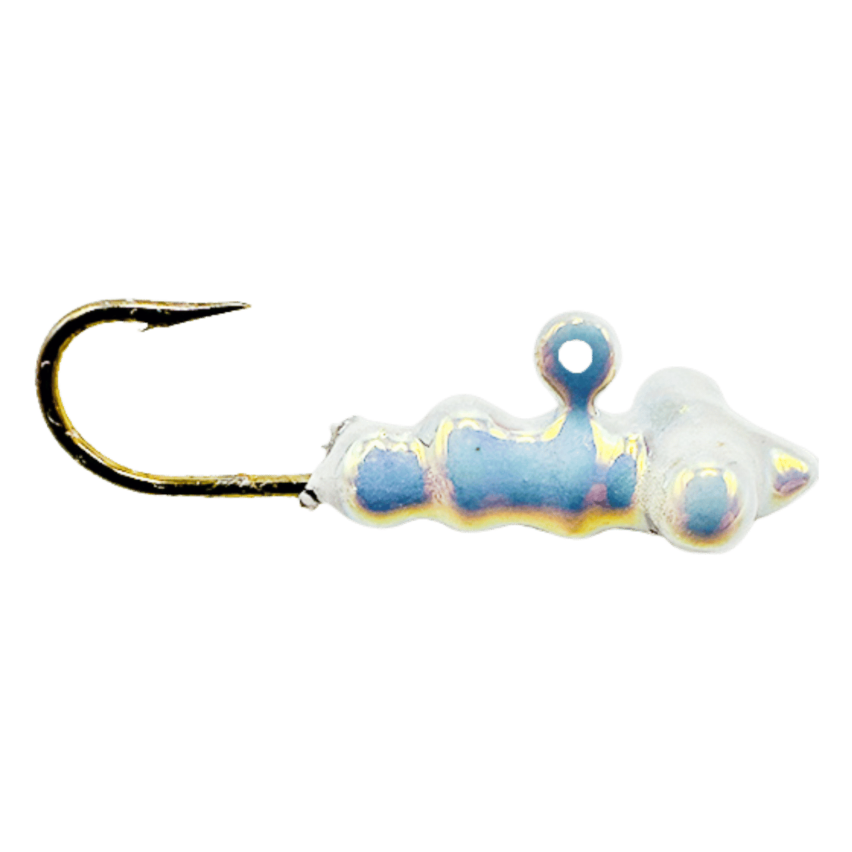 MAD SCIENTIST TACKLE LARVA BUG ICE JIG PEARL SCALES HOOK SIZE 8 RED