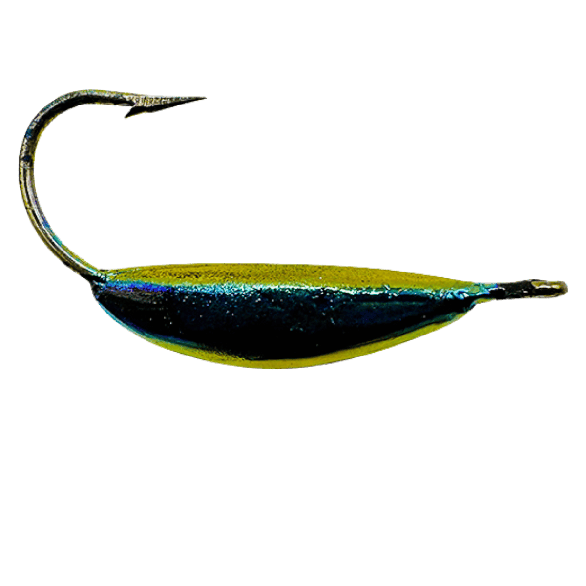 MAD SCIENTIST TACKLE MOONLIGHT ICE JIG BLACK SCALES HOOK SIZE 2 RED