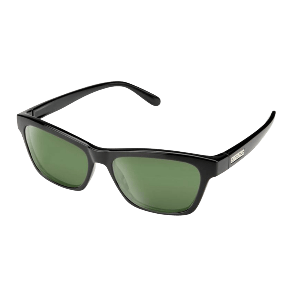 SUNCLOUD QUEST SUNGLASSES - BLACK WITH POLARIZED GRAY GREEN