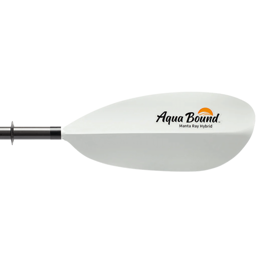 MANTA RAY HYBRID VERSA-LOK 2-PIECE KAYAK PADDLE blade up close