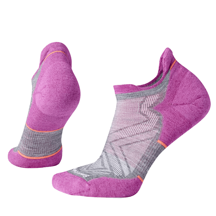SMARTWOOL WOMEN'S RUN TARGETED CUSHION LOW ANKLE - MEDIUM GRAY