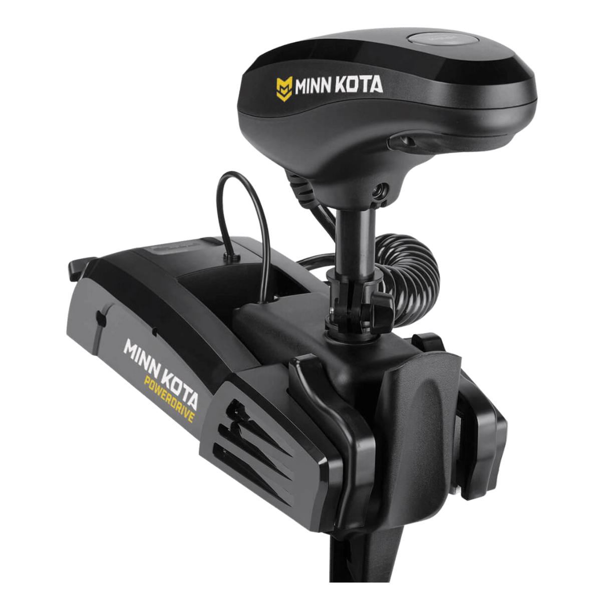 MINNKOTA POWERDRIVE 45LBS TROLLING MOTOR 12V 48 INCH FRONT TOP SIDE VIEW