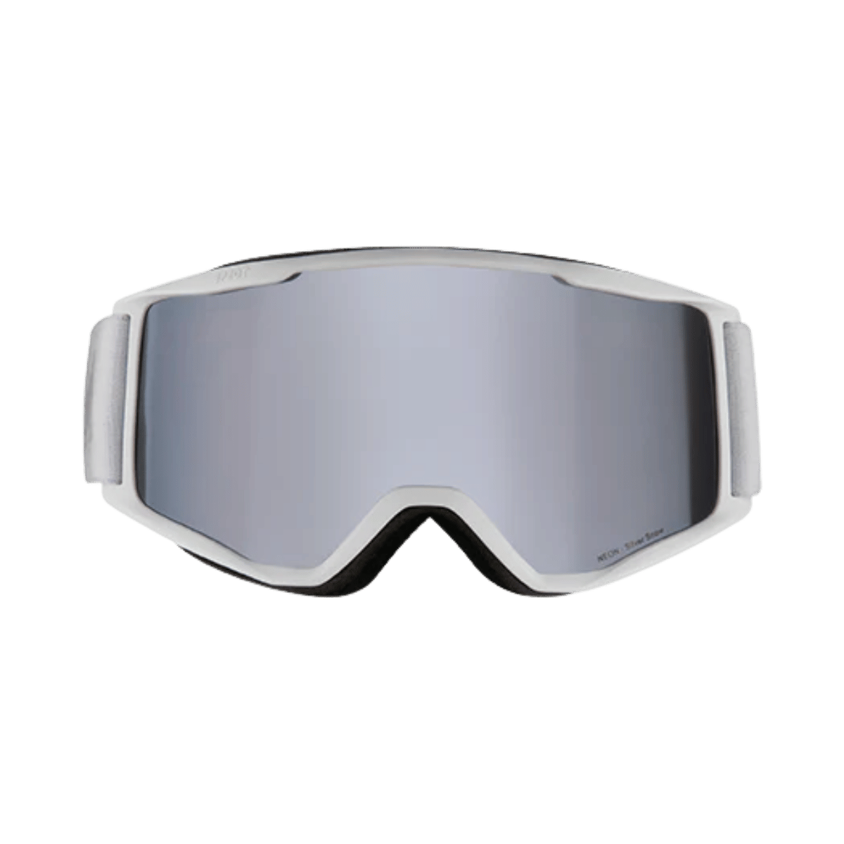 RED BULL SPECT NEON GOGGLES – SNOW GOGGLES FOR WINTER SPORTS - WHITE FRAME - SMOKE WITH SILVER MIRROR - FRONT VIEW