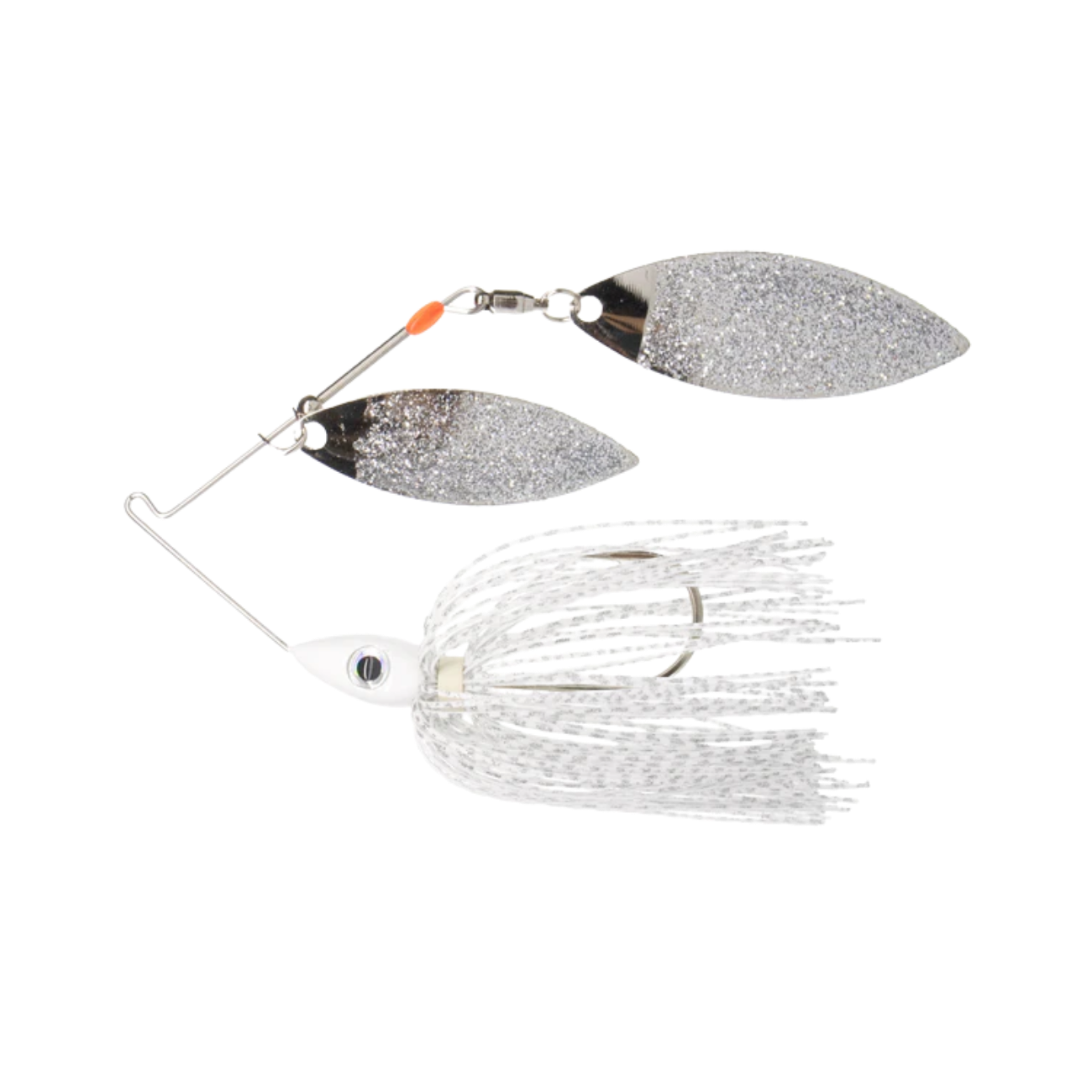 NICHOLS LURES PULSATOR METAL FLK SPINNERBAIT WHITE&SILVER