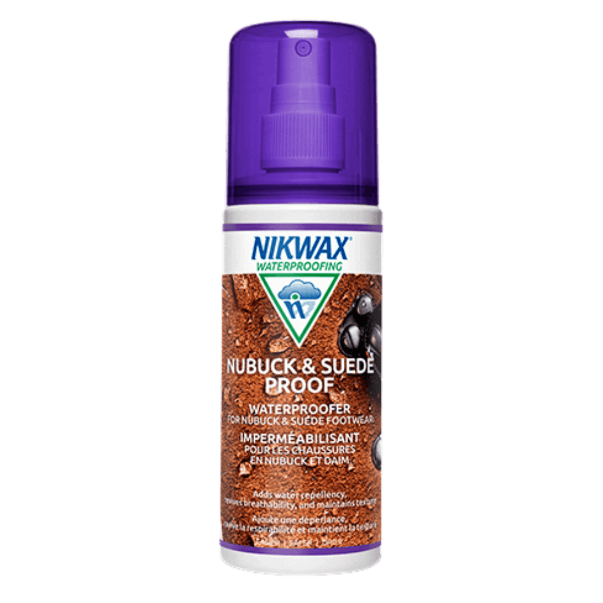 NIKWAX NUBUCK & SUEDE WATERPROOF SPRAY - MP12 - FRONT VIEW