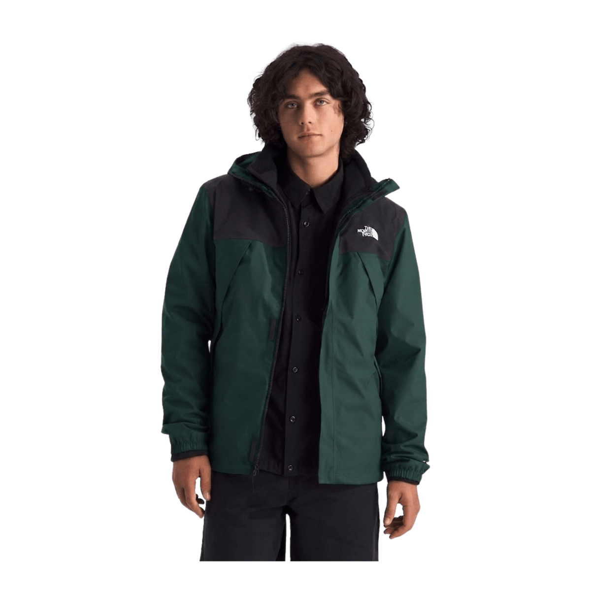 NORTH FACE ANTORA TRICLIMATE JACKET- GREEN/BLACK