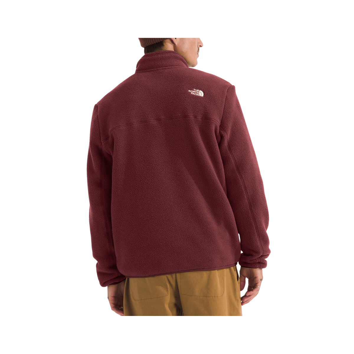 NORTH FACE MEN'S YUMIORI 1/4 ZIP - SUMAC, BACK ANGLE, SM, MD, LG, XL, XXL
