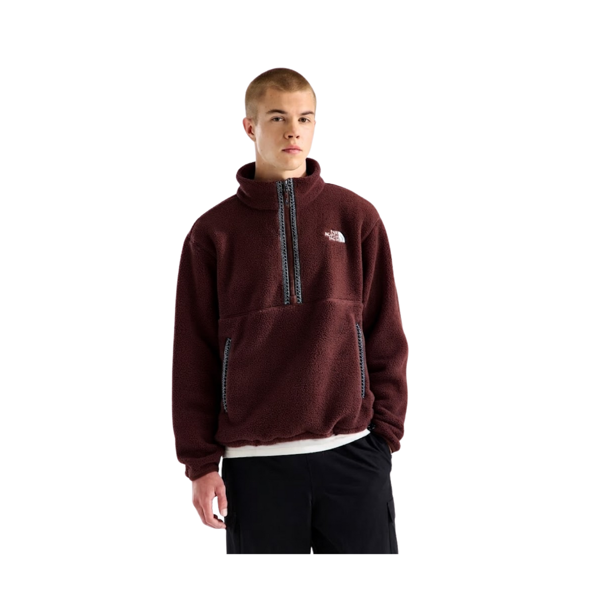 NORTH FACE TNF FLEESKI 1/4 ZIP PO DARK CHESTNUT