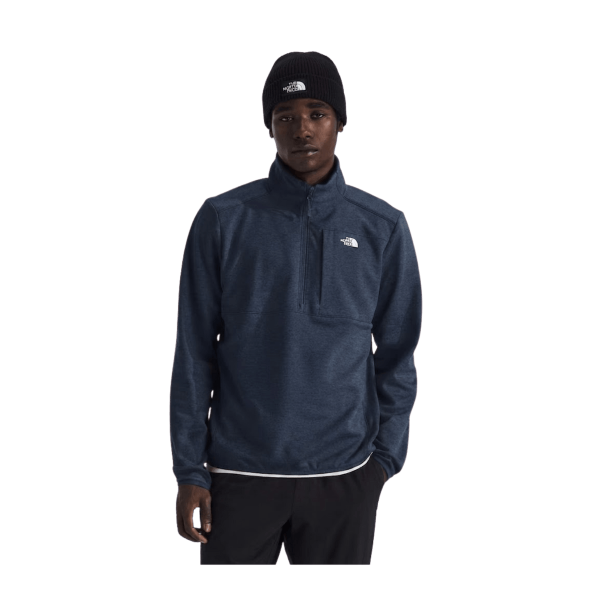 NORTH FACE PERFORMANCE FLEECE 1/4 ZIP SUMMIT NAVY DARK HEATHER
