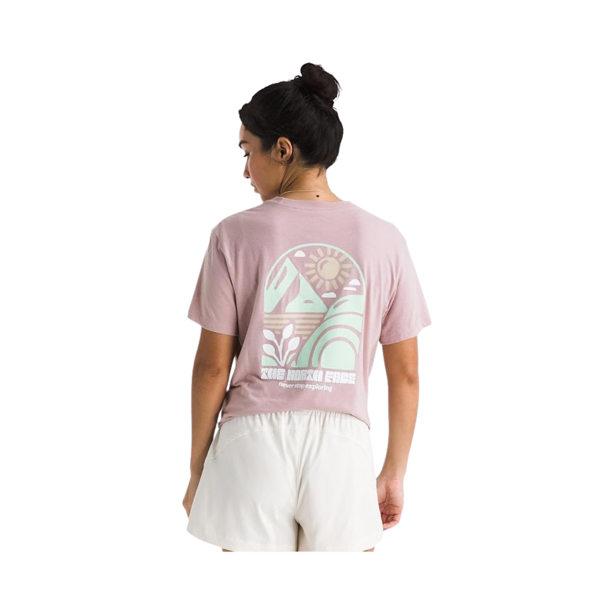 NORTH FACE WOMENS TRI-BLEND SUN CUTIE S/S TEE BACK VIEW