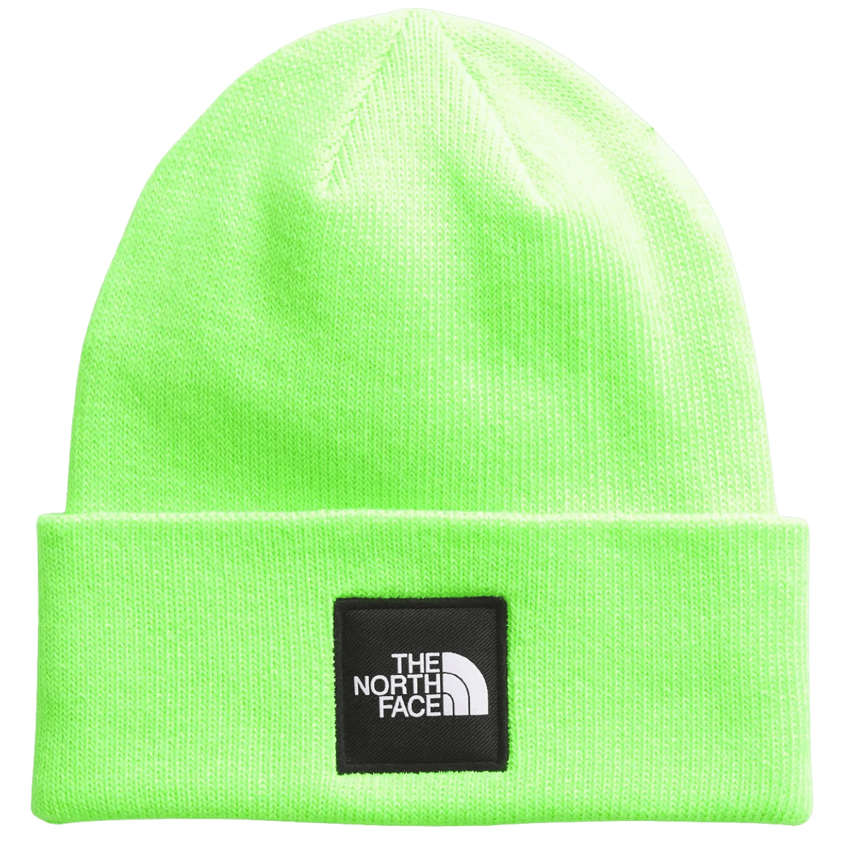 NORTHFACE BIG BOX BEANIE - SAFETY GREEN FRONT
