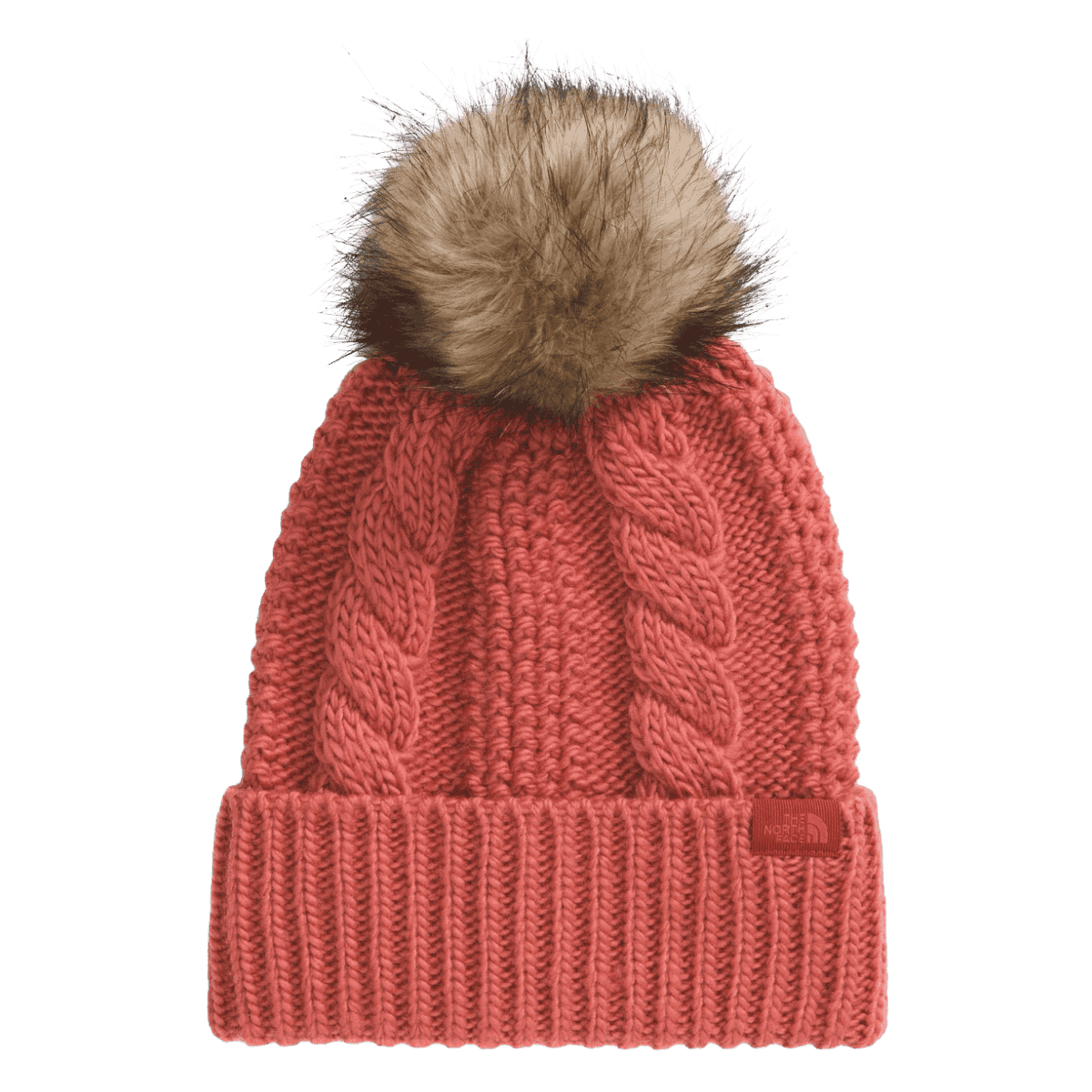 NORTHFACE WOMEN'S OVERSIZED OH MEGA FUR POM BEANIE - MARS DUST - MAIN IMAGE