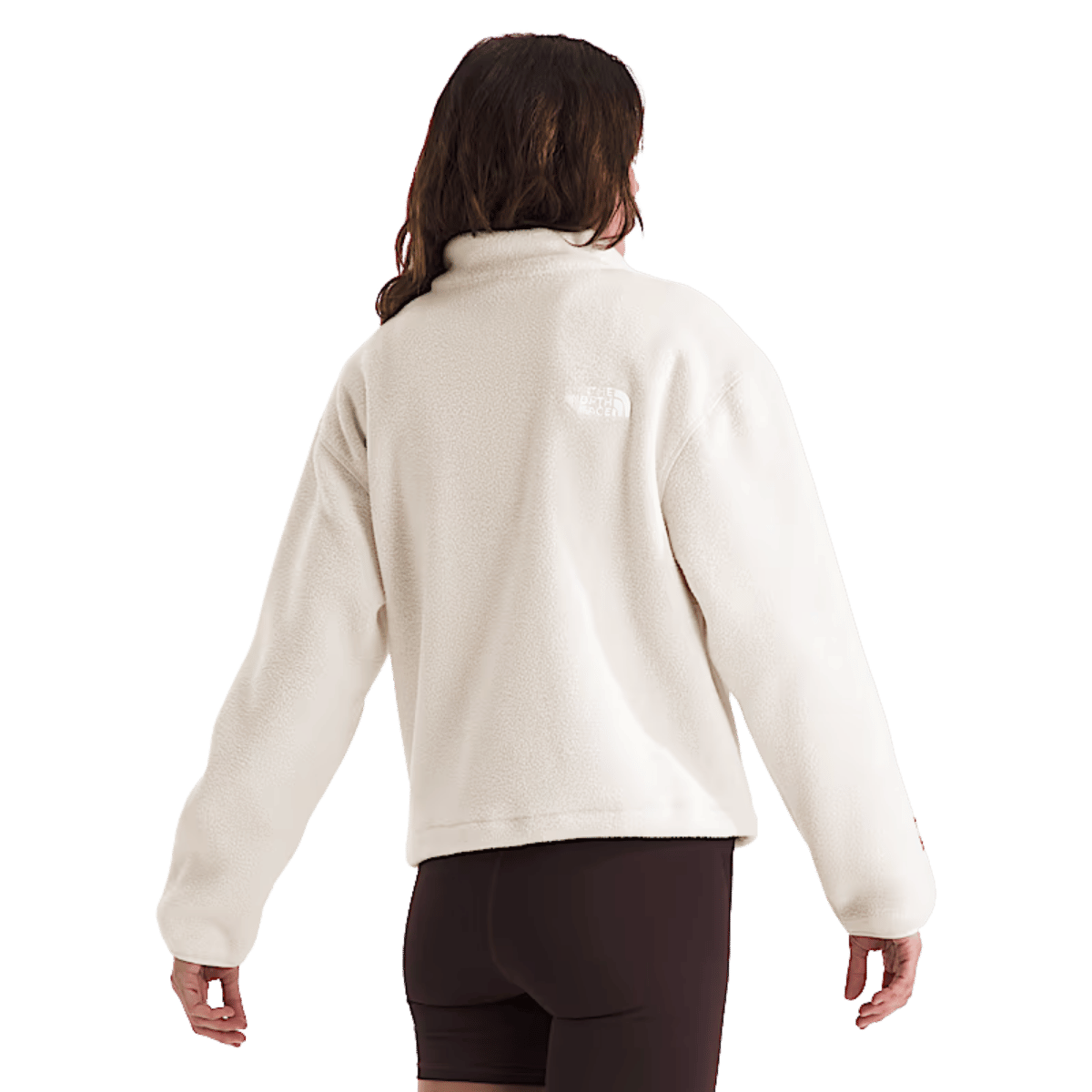 NORTHFACE WOMEN'S TNF FLEESKI 1/4 ZIP PULLOVER - WHITE DUNE WW BACK