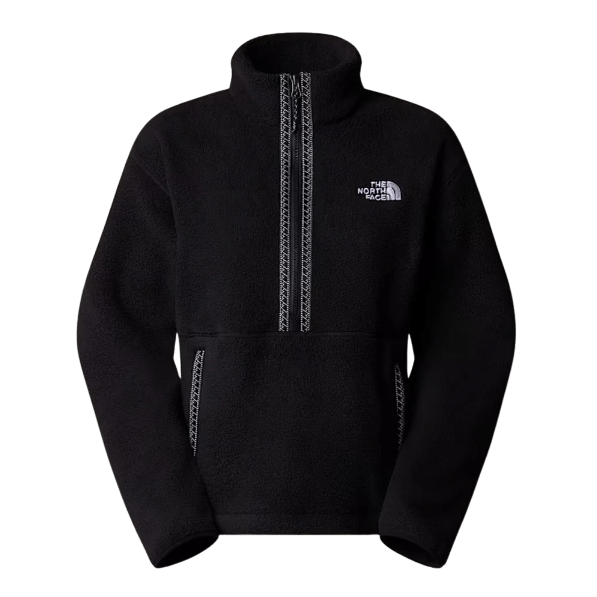 NORTHFACE WOMEN'S TNF FLEESKI 1/4 ZIP PULLOVER - TNF BLACK/TNF BLACK FRONT