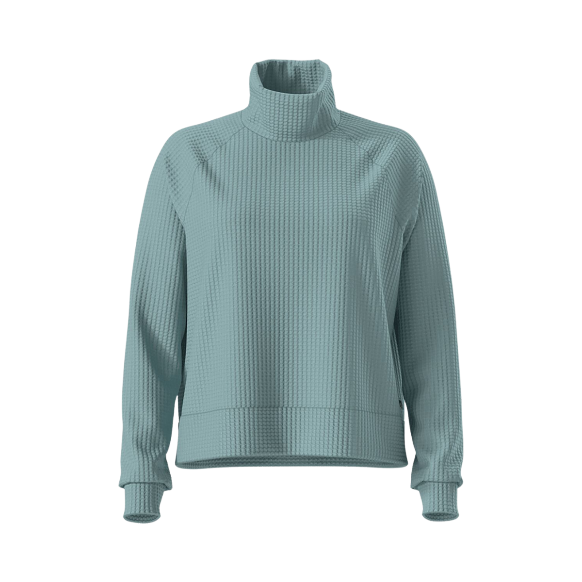 NORTHFACE_WOMEN_LONG_SLEEVE_COTTON_MOCK_NECK_CHABOT_BLUE_ECLIPSE_FRONT