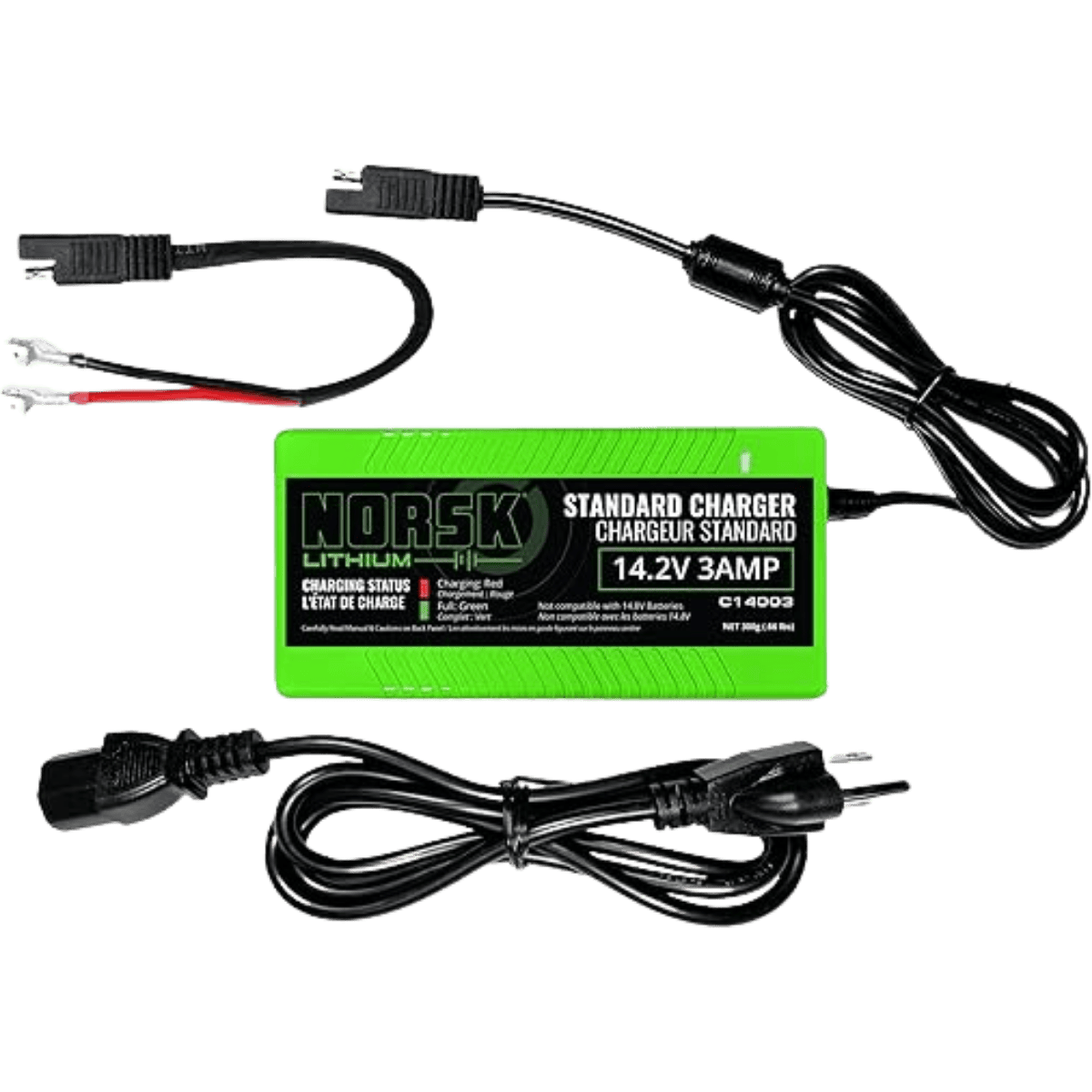 NORSK FISHING 14.2V-3A LIFEPO4 STANDARD CHARGING CABLES