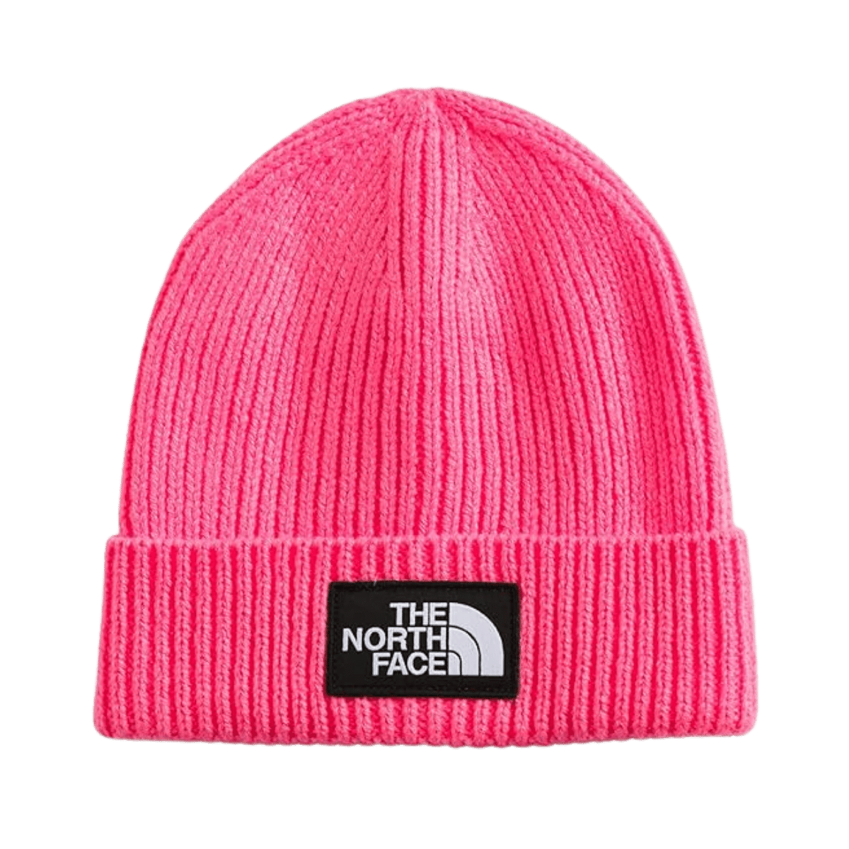 THE NORTH FACE LOGO BOX CUFFED BEANIE - OS REG - BRILLIANT CORAL