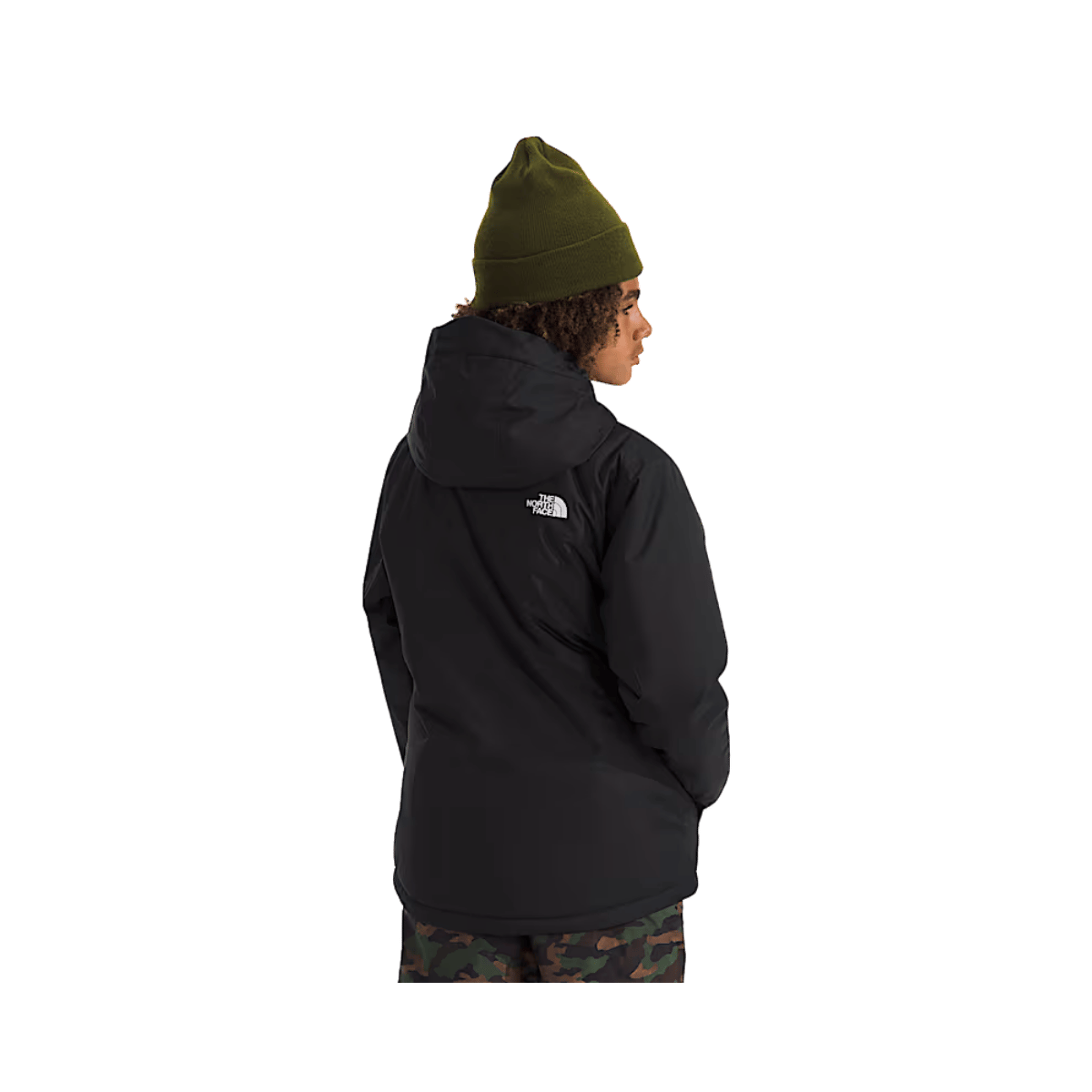 THE NORTH FACE BOYS' FREEDOM INSULATED JACKET - TNF BLACK - BACK VIEW