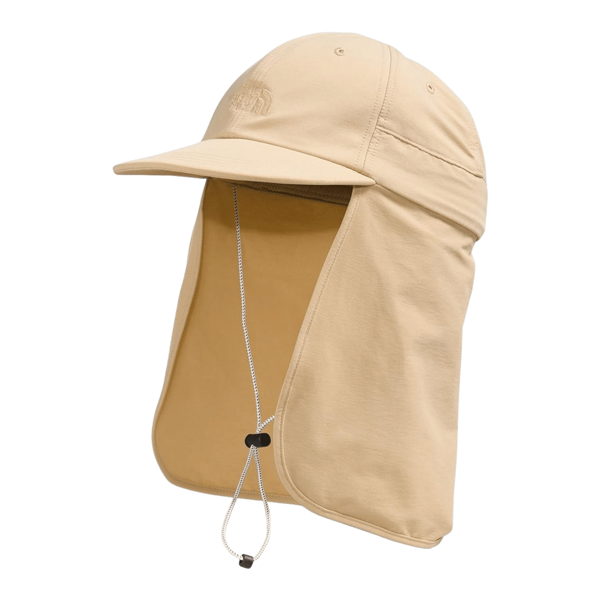 THE NORTH FACE CLASS V SUNSHIELD HAT ONE SIZE WITH NECK COVER - FRONT VIEW - KHAKI STONE