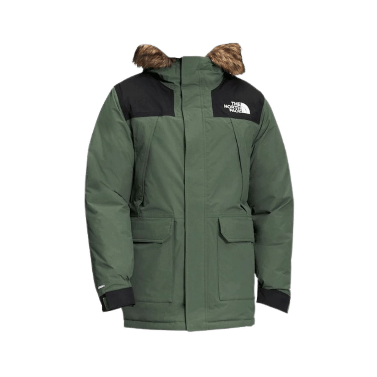 THE NORTH FACE MEN’S MCMURDO PARKA – THYME/TNF BLACK - FRONT VIEW