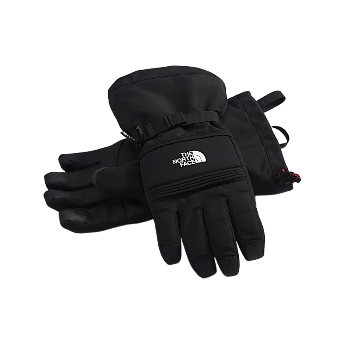THE NORTH FACE MEN'S MONTANA SKI GLOVE - TNF BLCK - ANGLED PAIR VIEW