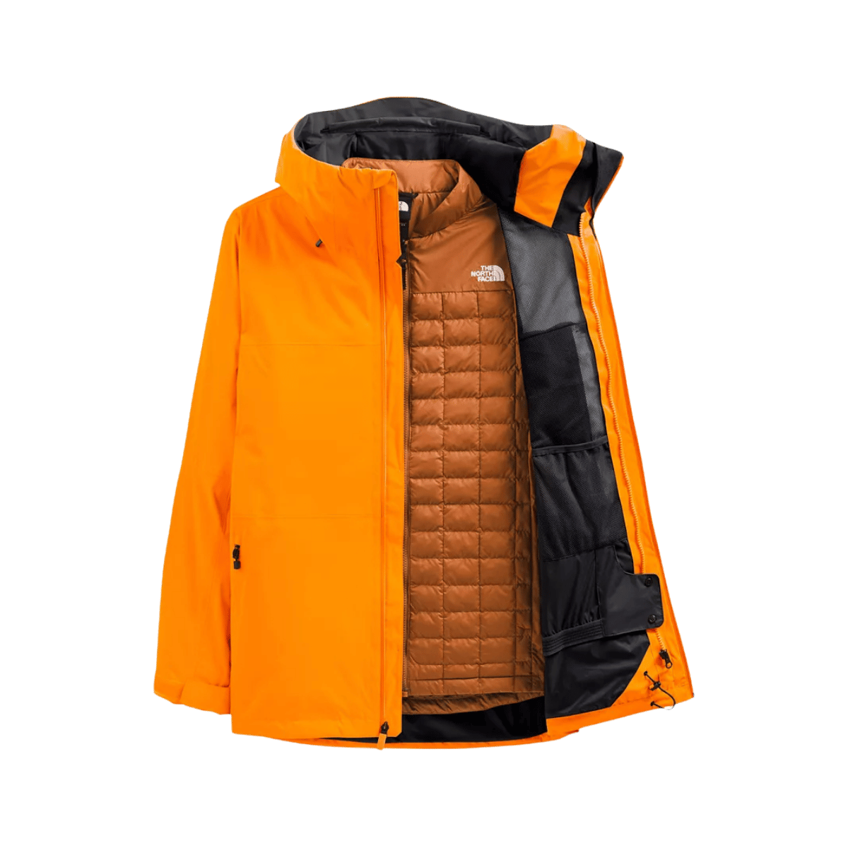 THE NORTH FACE THERMOBALL ECO SNOW TRICLIMATE JACKET - CONE ORANGE