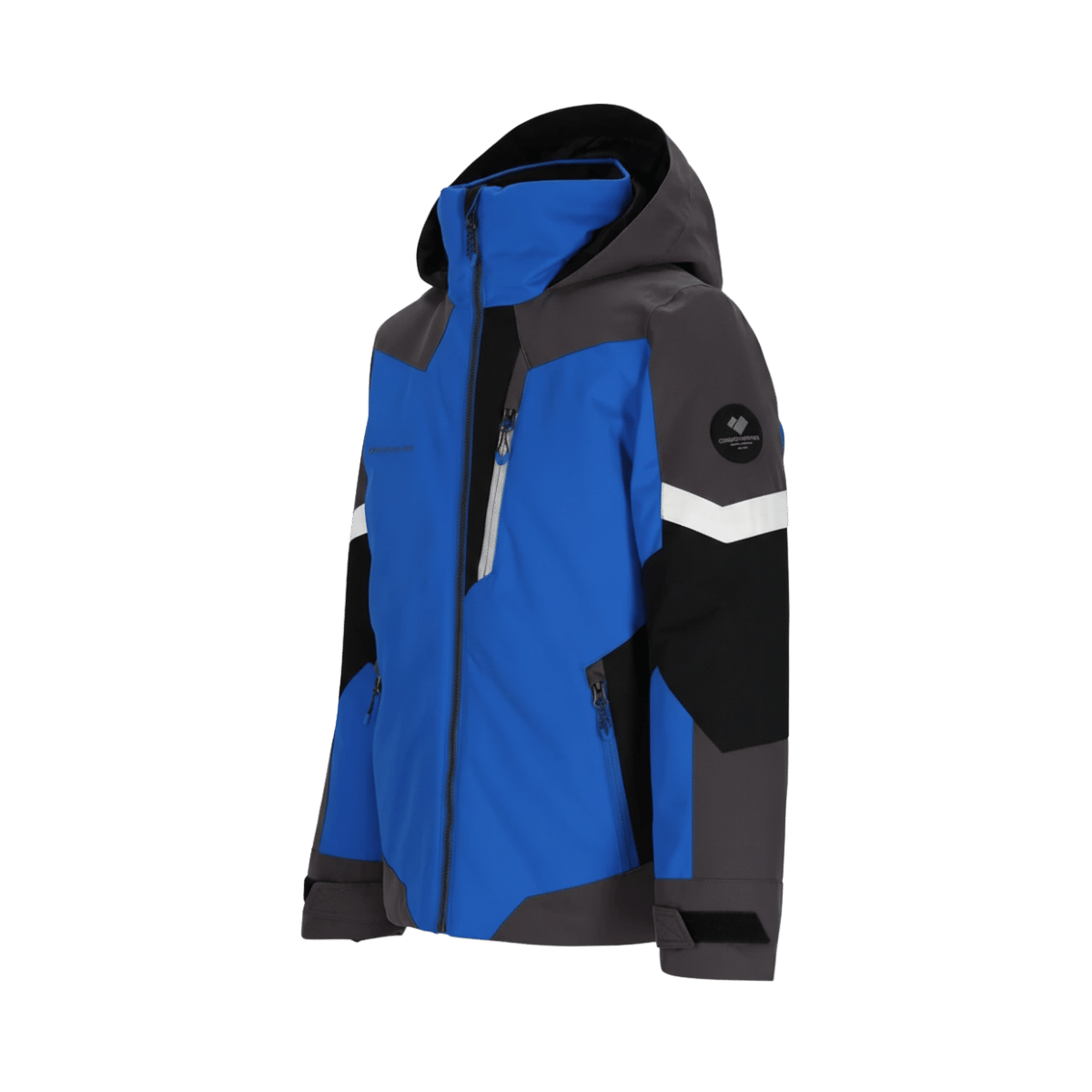 OBERMEYER BOY'S FLEET JACKET - COSMIC BLUE - SIDE VIEW
