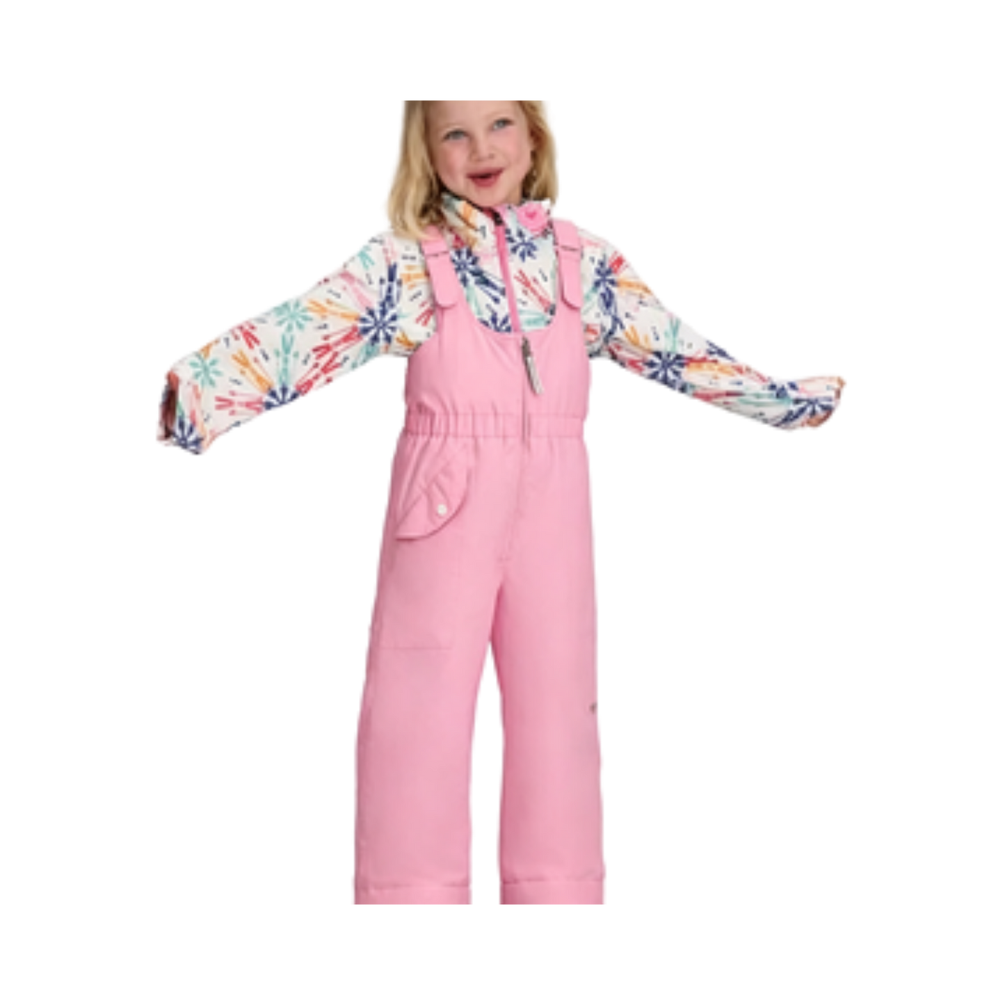 OBERMEYER KG SNOVERALL BIB PANT POPSTAR PINK