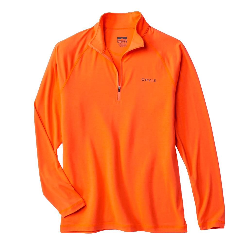 ORVIS DRICAST 1/4 ZIP SHIRT- BLAZE