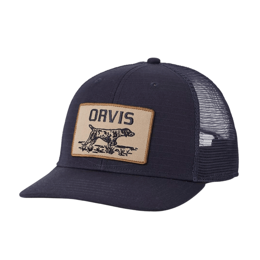 ORVIS POINTER TRUCKER HAT - TRUE NAVY FRONT