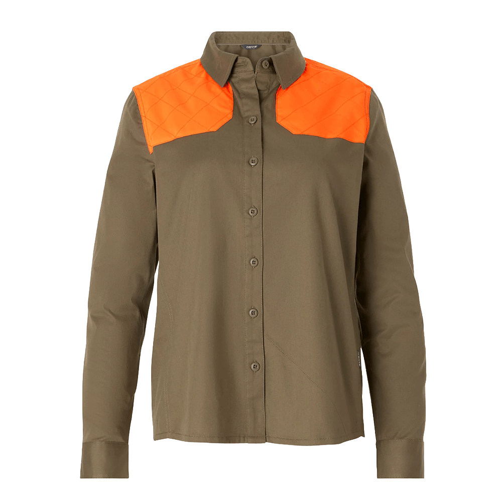 ORVIS WOMEN'S MID WEIGHT SHOOTING SHIRT- BLAZE SAGEWOOD
