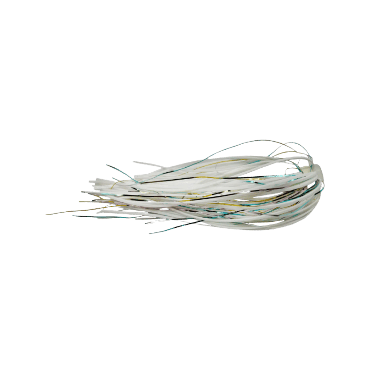 OUTKAST TACKLE REPLACEMENT SWIM JIG SKIRT 5PK WHT RAINBOW