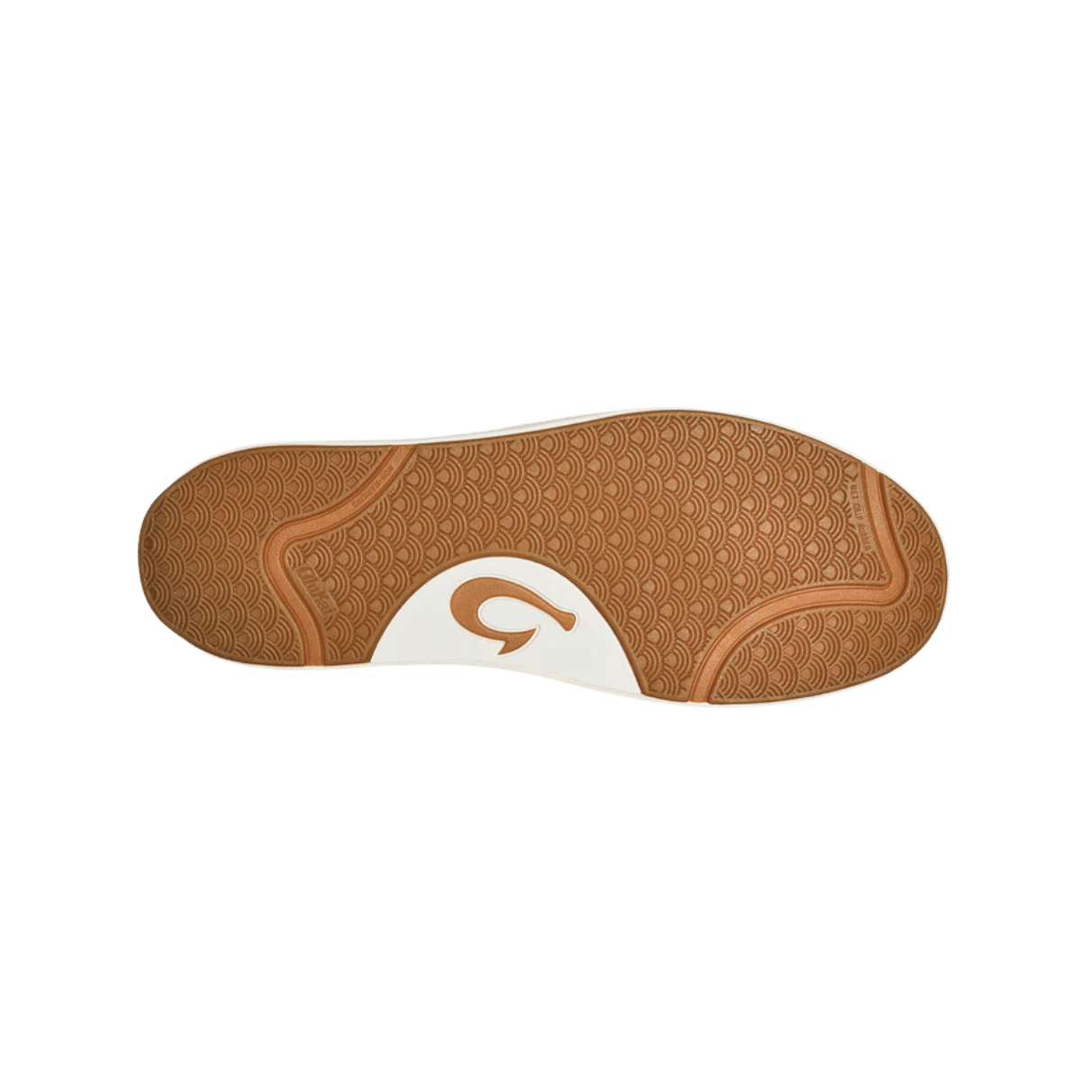 OLUKAI LAE'AHI LI 'ILI LEATHER SNEAKER - STONE - BOTTOM SOLE VIEW
