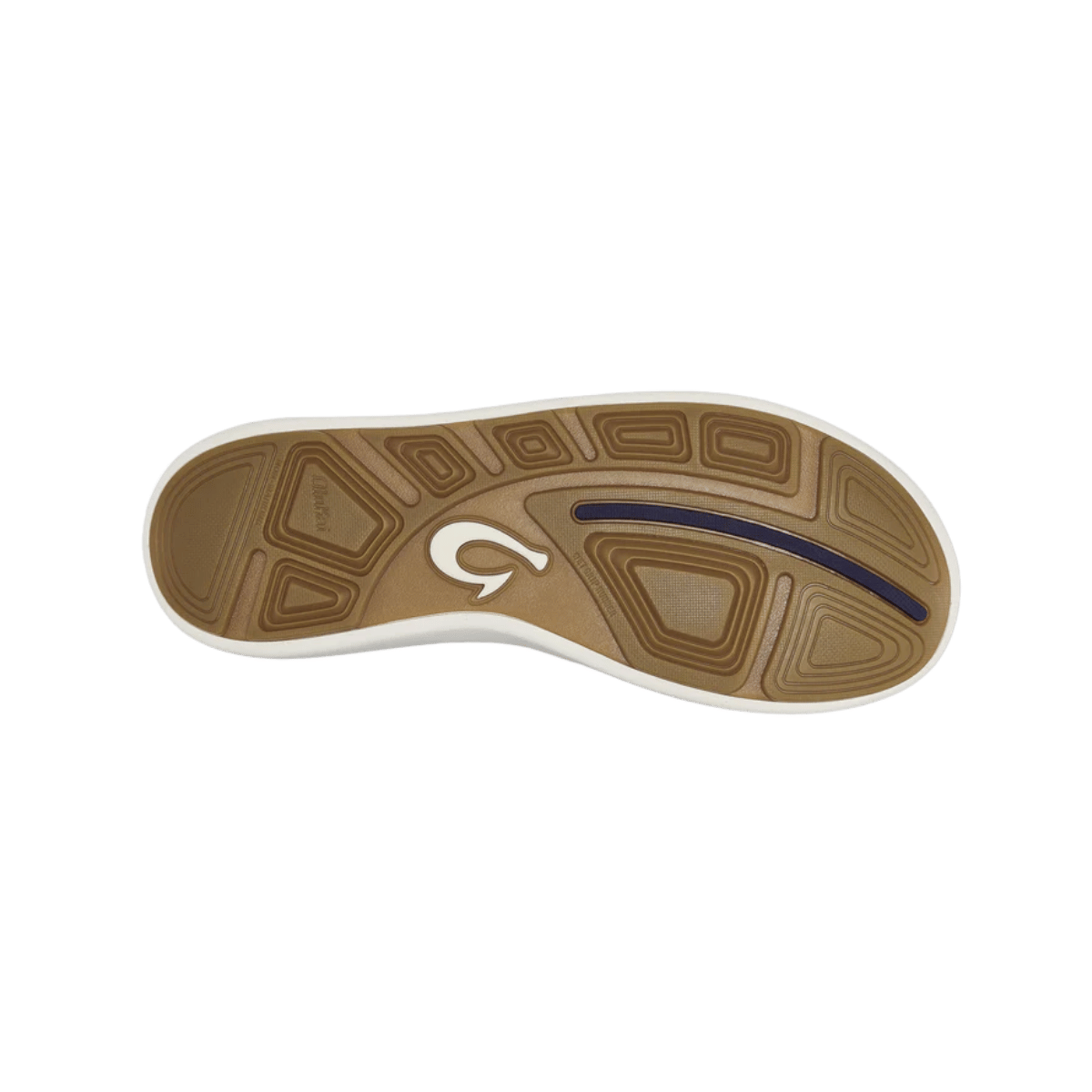 OLUKAI MOKU PAE BOAT SHOE-BRIGHT WHITE - BOTTOM SOLE VIEW