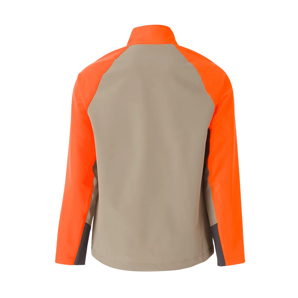 ORVIS PRO LT SOFTSHELL PULLOVER - TAN/BLAZE - BACK VIEW