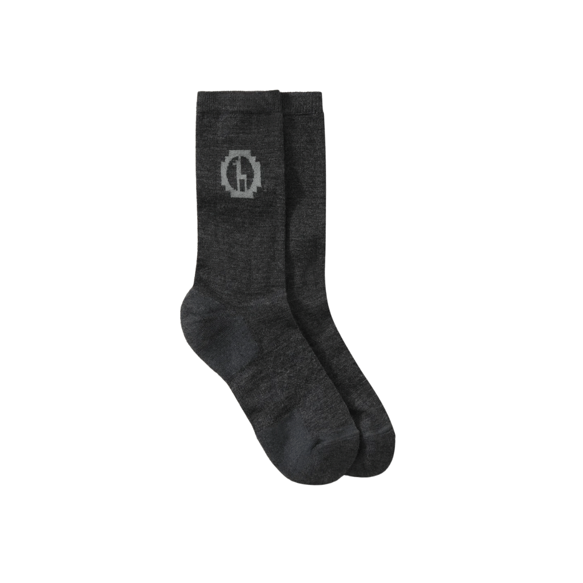 PAKA ESSENTIAL CREW SOCKS, DARK GREY, SIDE LOGO