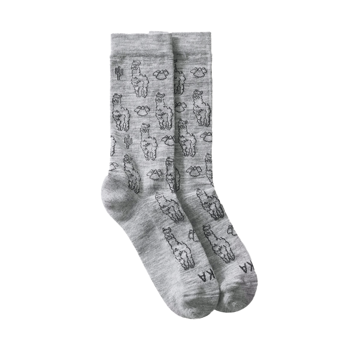 PAKA ESSENTIAL SEBASTIAN CREW SOCKS - LIGHT GREY