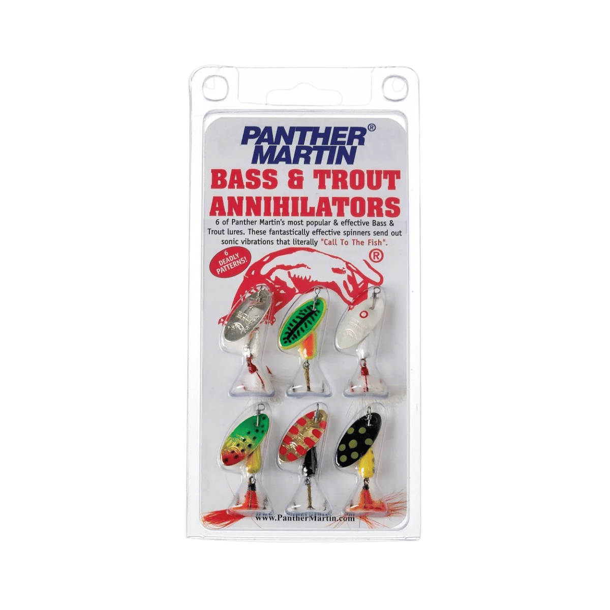 PANTHER MARTIN SPINNER KIT 6PK MIX COLORS
