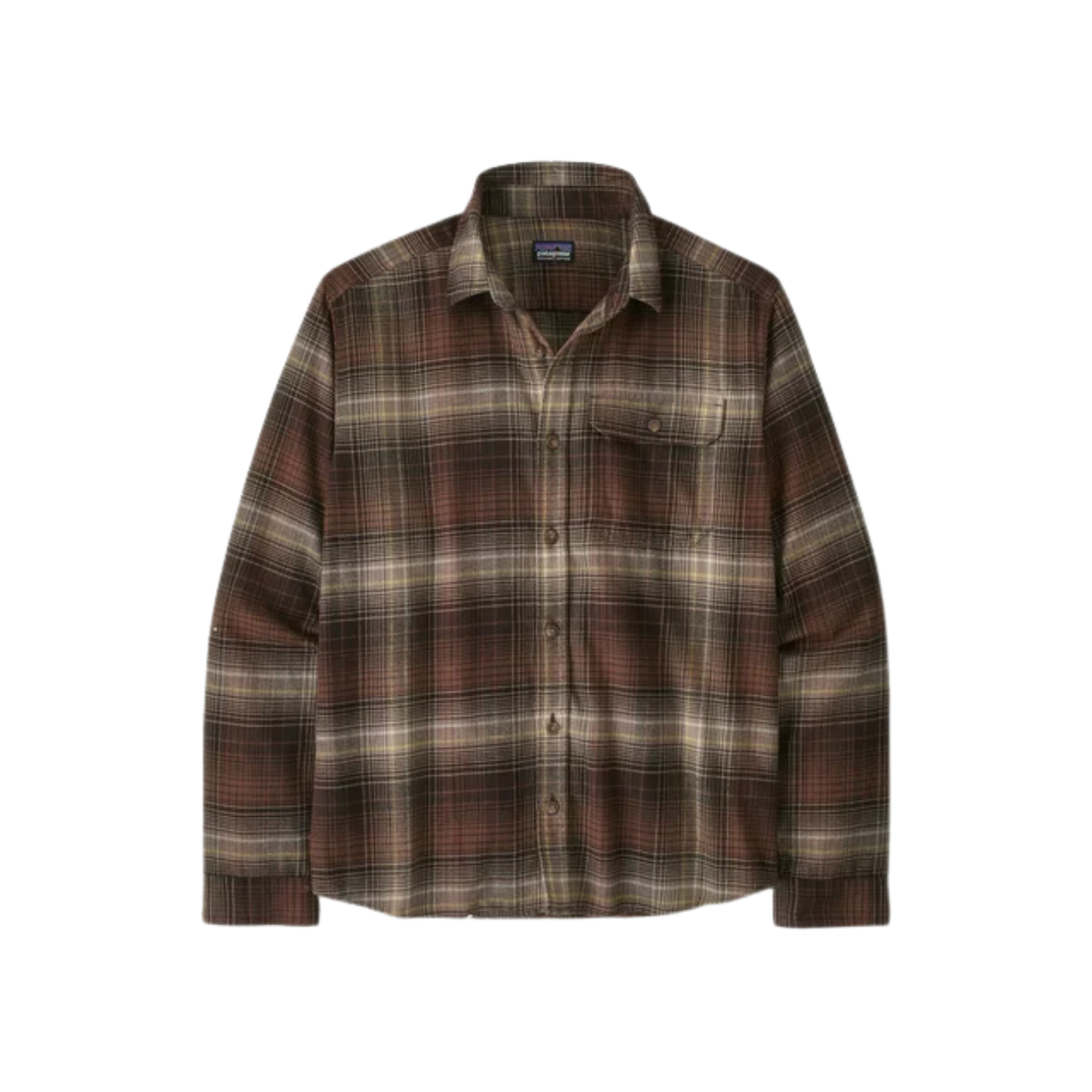PATAGONIA LS LW FJORD FLANNEL SHIRT OMBRE DEN BROWN