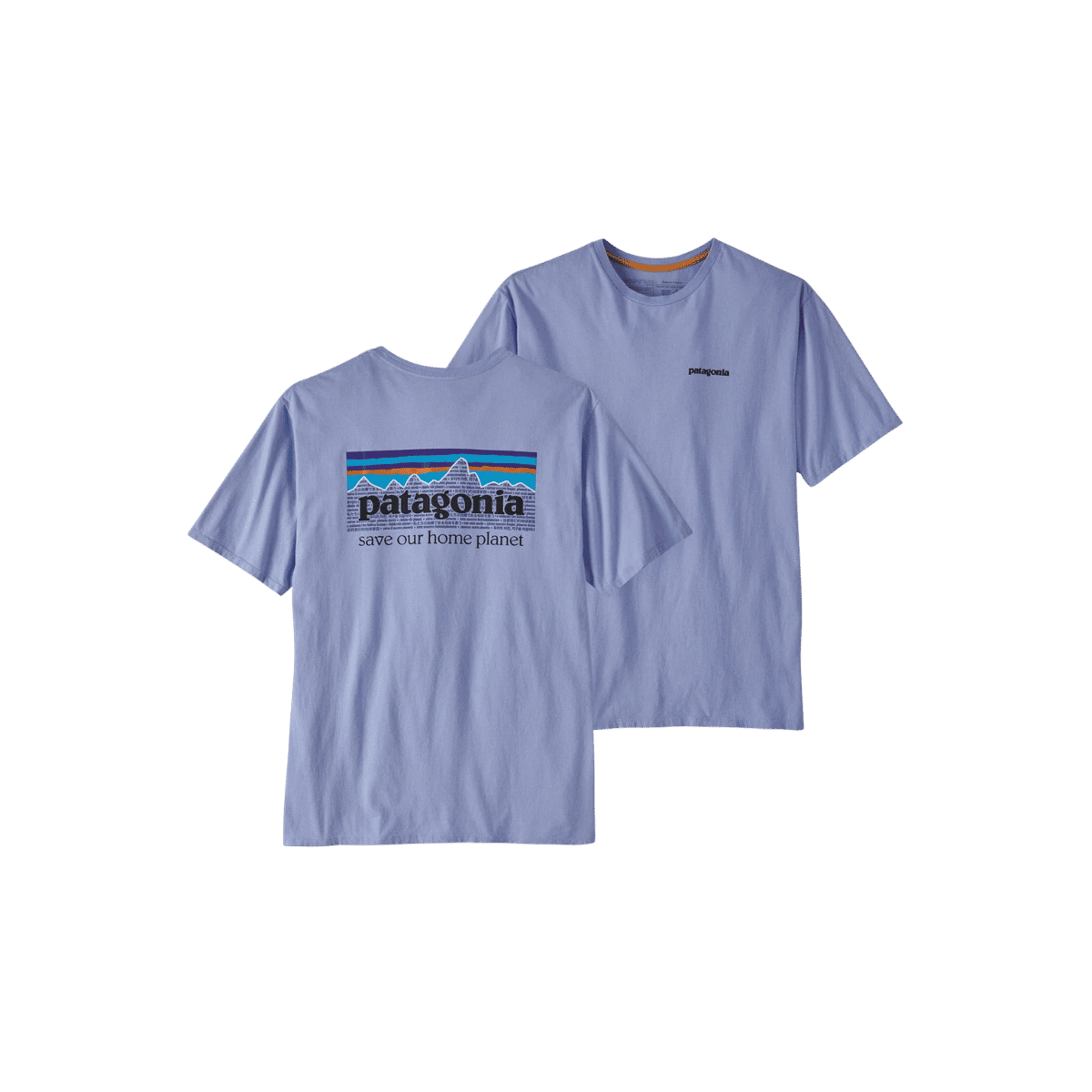 PATAGONIA P-6 MISSION ORGANIC T-SHIRT PALE PERIWINKLE
