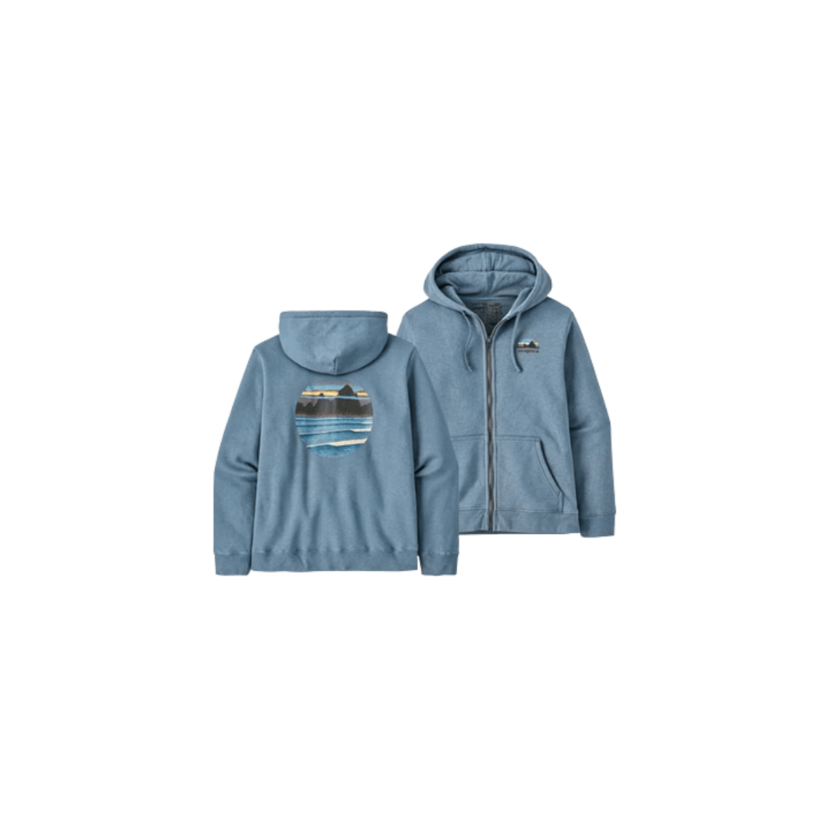 PATAGONIA SKYLINE STENCIL UPRISAL FZ HDY STEAM BLUE