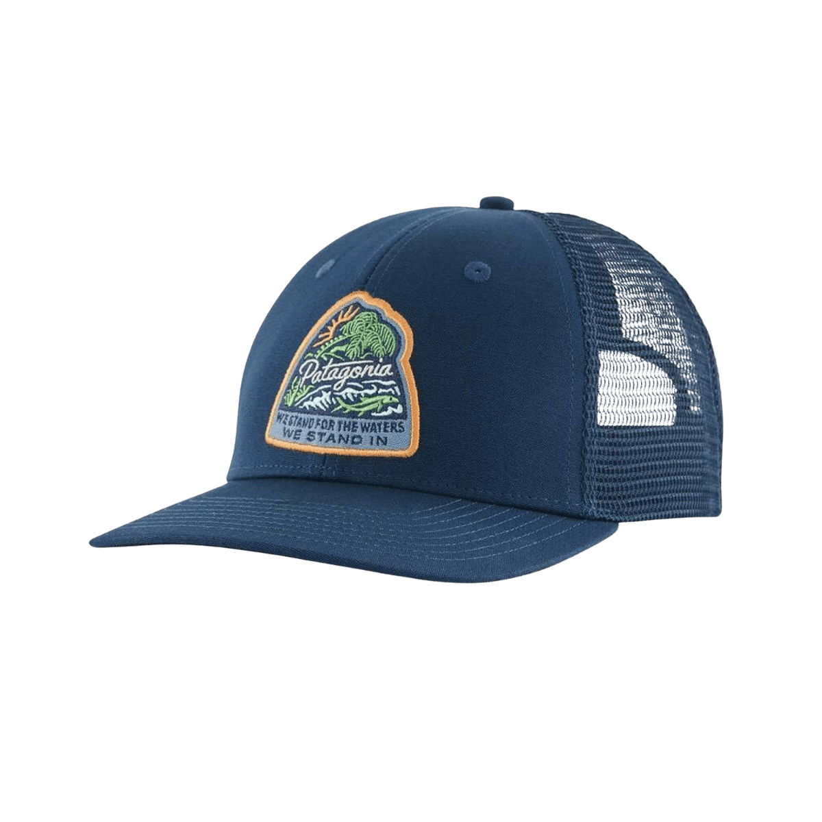PATAGONIA TAKE A STAND TRUCKER HAT TIDEPOOL-BLUE